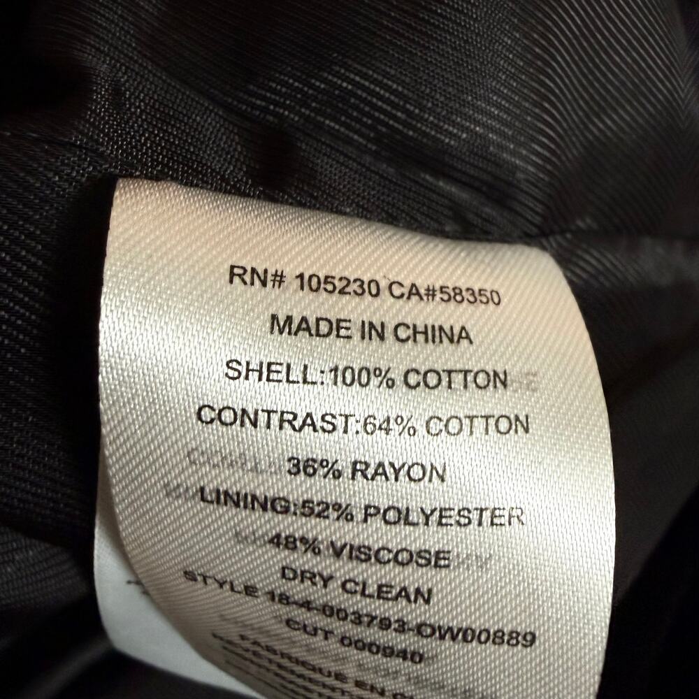 EQUIPMENT X TABITHA SIMMONS Bourlet Faille-Trimmed Cotton-Velvety Blazer Size 2 - Picture 11 of 11